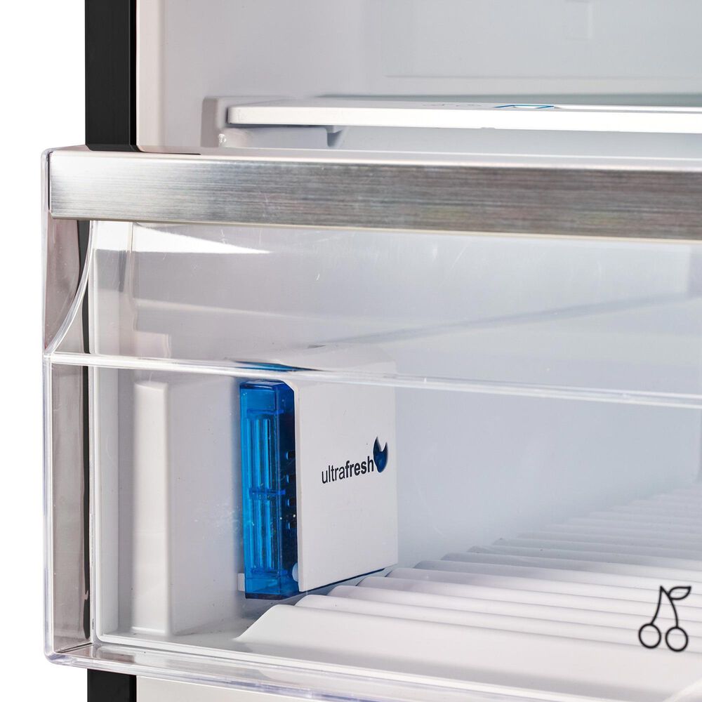 Unique Appliances Classic Retro 17 Cu. Ft Bottom Mount Refrigerator in Matte Black, , large