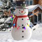 HOMLUX Stretch Snowman with LED Lights in White, , large