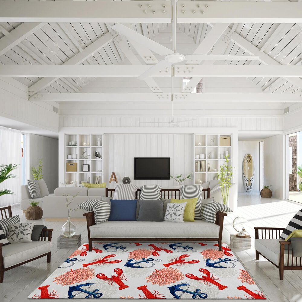 Dalyn Rug Company Harbor HA4 5&#39; x 7&#39;6&quot; Ivory Indoor/Outdoor Area Rug, , large