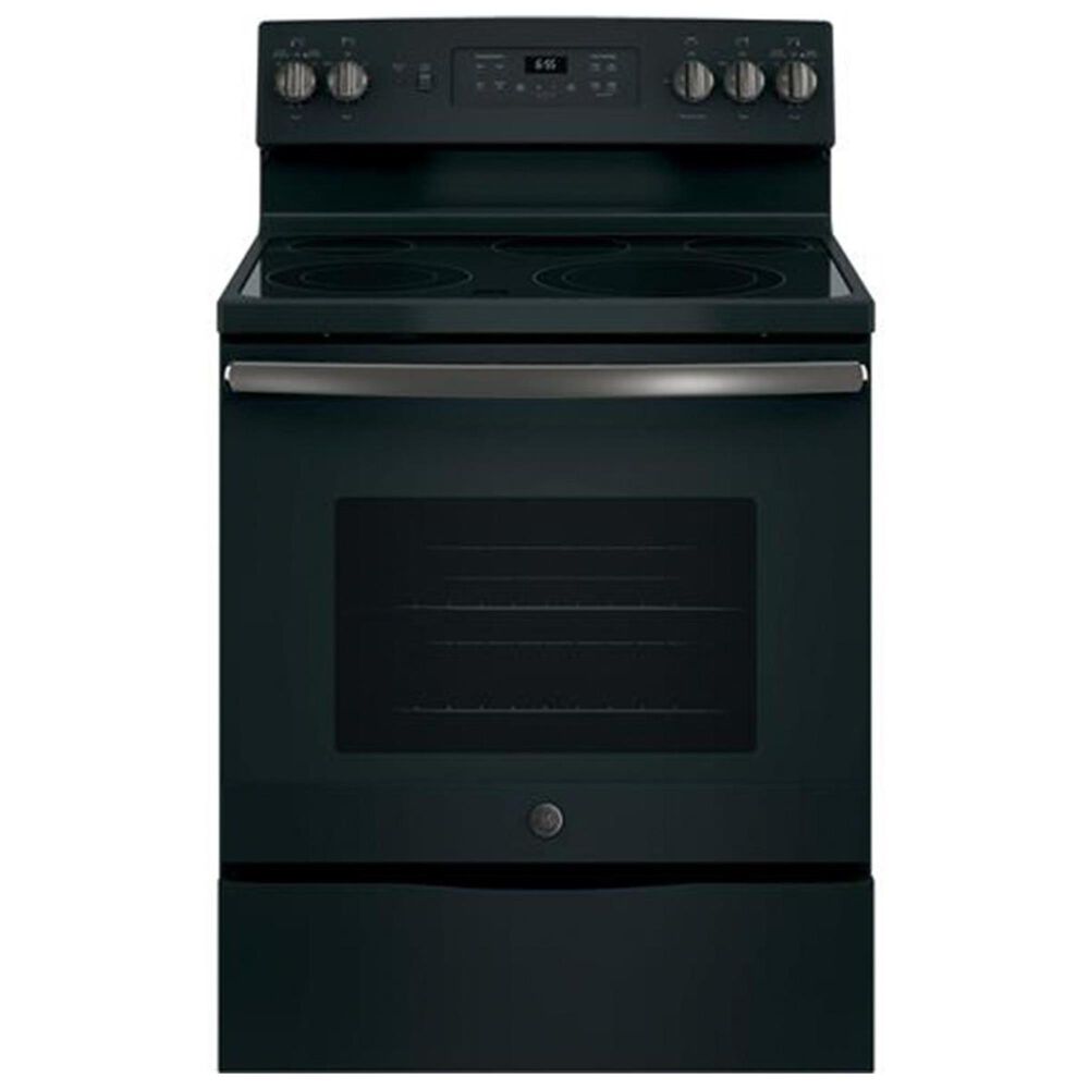 GE Appliances 30 Inch Free-Standing Electric Convection Range in Black Slate , , large