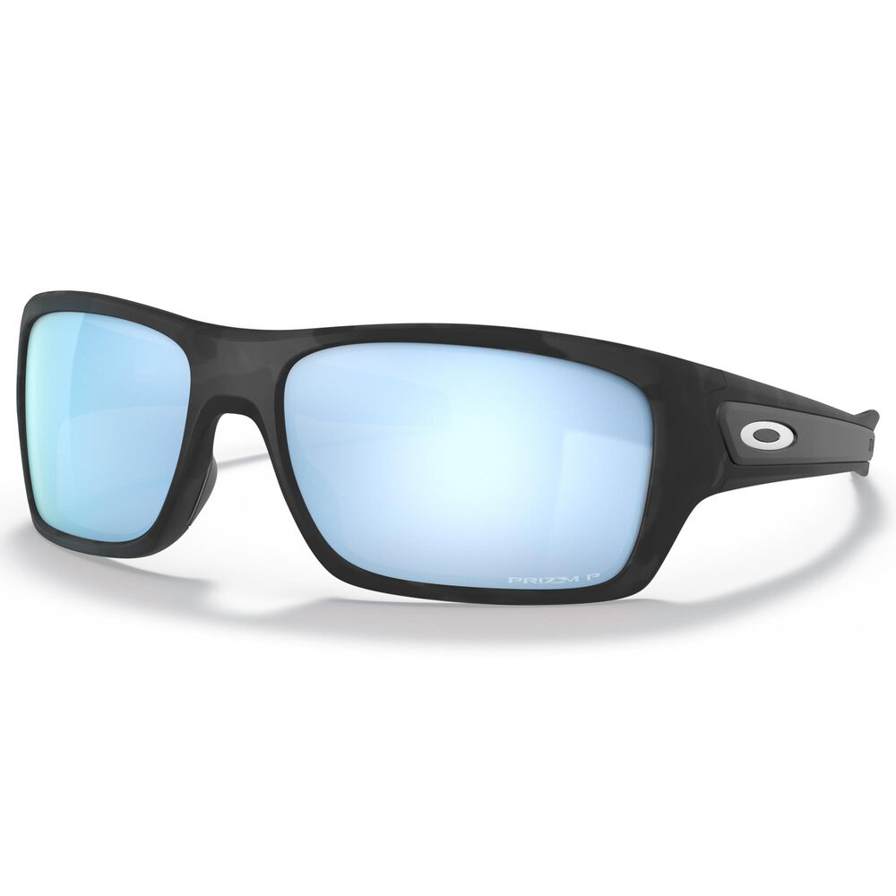Oakley Turbine Sunglasses with Prizm Deep Water Polarized Lenses in Matte Black Camo, , large
