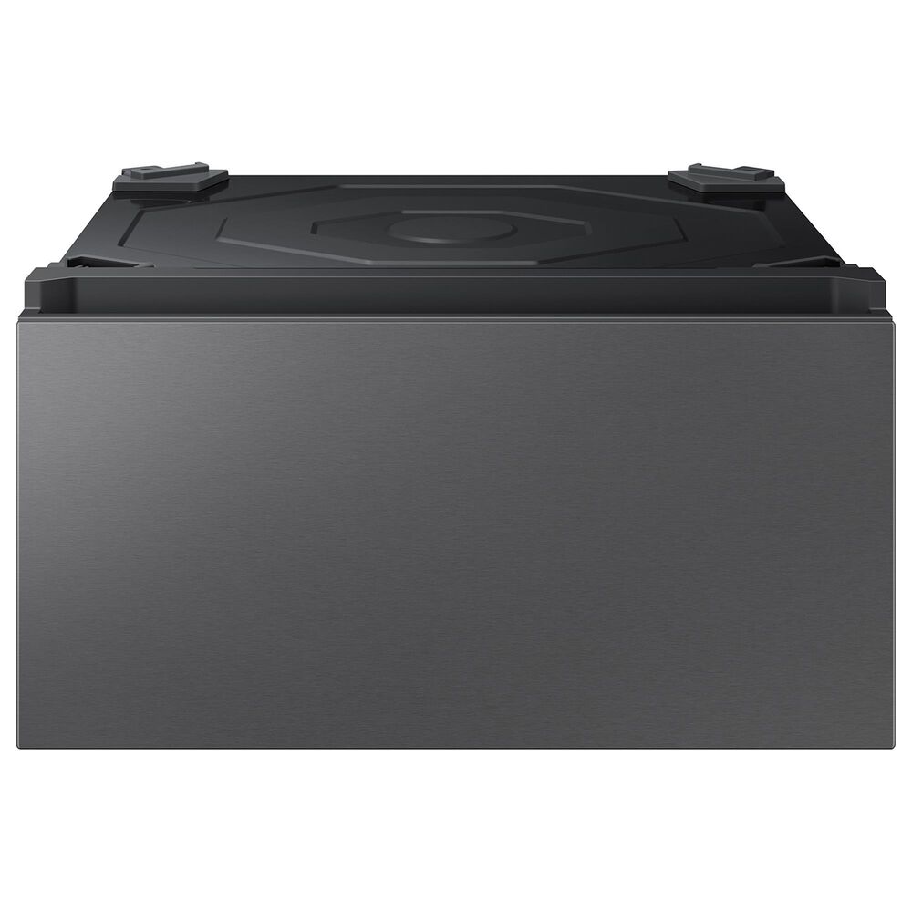 Samsung Bespoke 27" Wide Laundry Pedestal with Storage Drawer in Dark Steel, , large