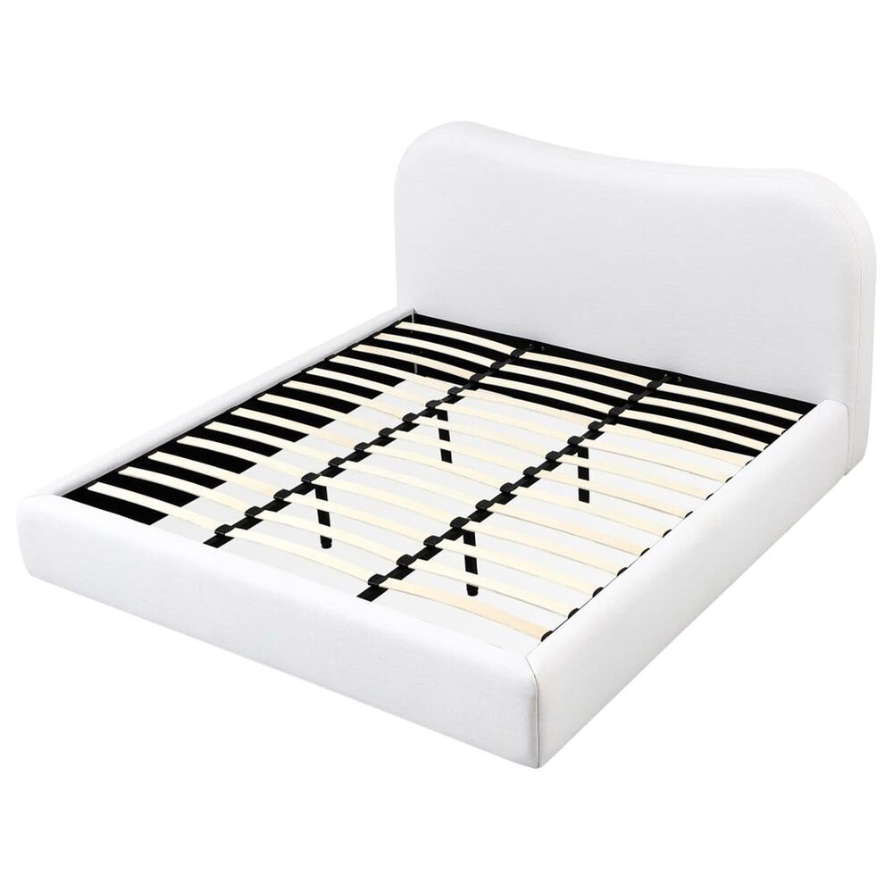 Urban Home Elena Uph Queen Upholstered Bed in Vanilla, , large