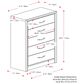 CorLiving Newport 5 Drawer Tall Dresser in Grey Washed Oak, , large