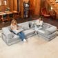 Jaxx Unsofa 2-Piece Modular Right Facing L-Shaped Sectional in Mouse Grey, , large