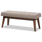 Baxton Studio Elia Bench in Light Grey, , large
