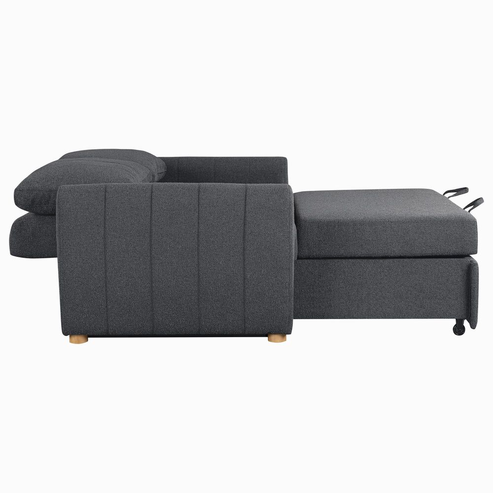 Lifestyle Solutions Galloway Convertible Sofa in Charcoal, , large