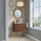James Martin Mantova 23.6" Single Vanity in Mid-Century Walnut and Matte Black with 3 cm Glossy White Composite Stone Top and Rectangular Sink, , large