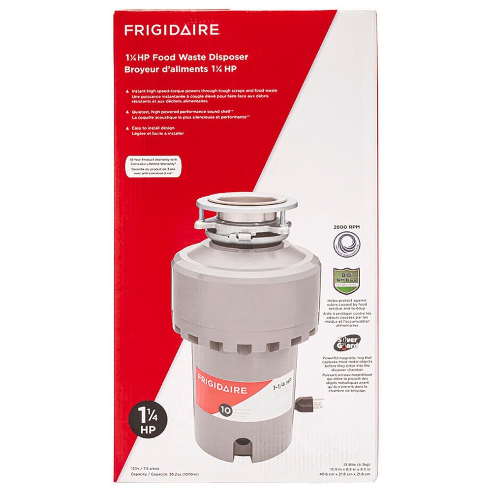 Frigidaire 1 1/4 HP Corded Disposal in Stainless Steel and Gray, , large