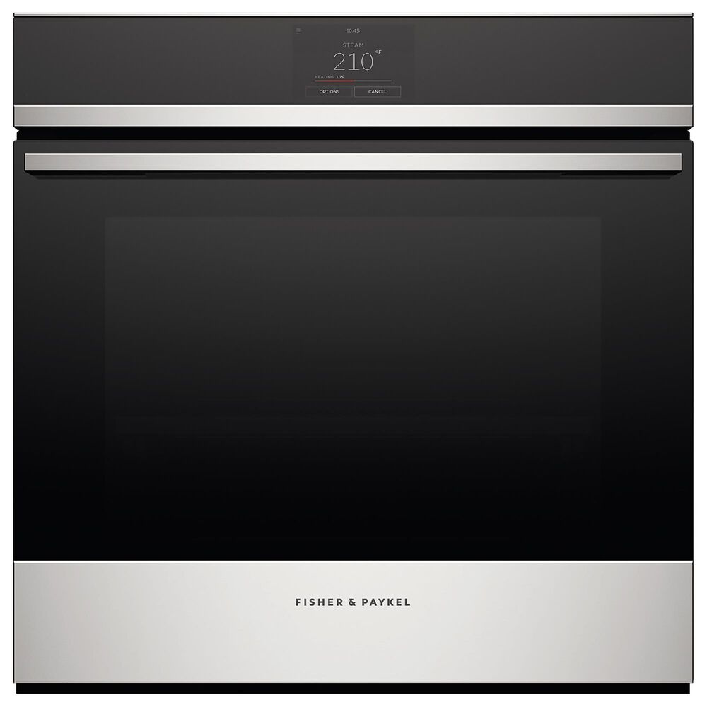 Fisher and Paykel 24" Electric Single Wall Steam Oven in Black and Stainless Steel, , large