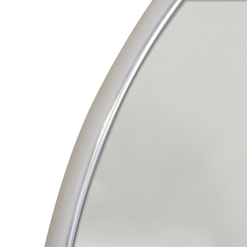 Flair Industries 32" Round Aluminum Wall Mirror in Silver, , large