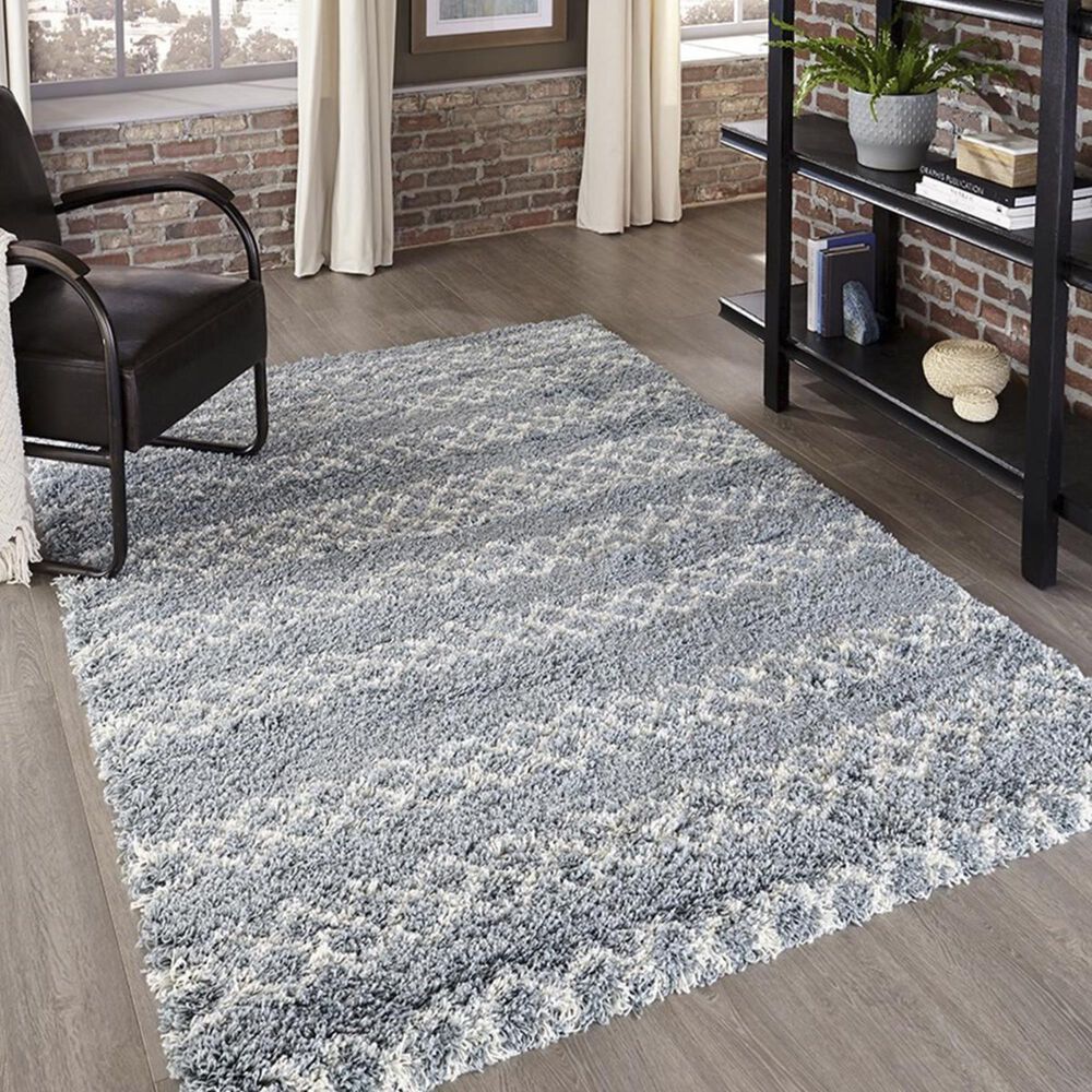 Momeni Maya MAY-03 9"3" x 12"6" Blue Area Rug, , large
