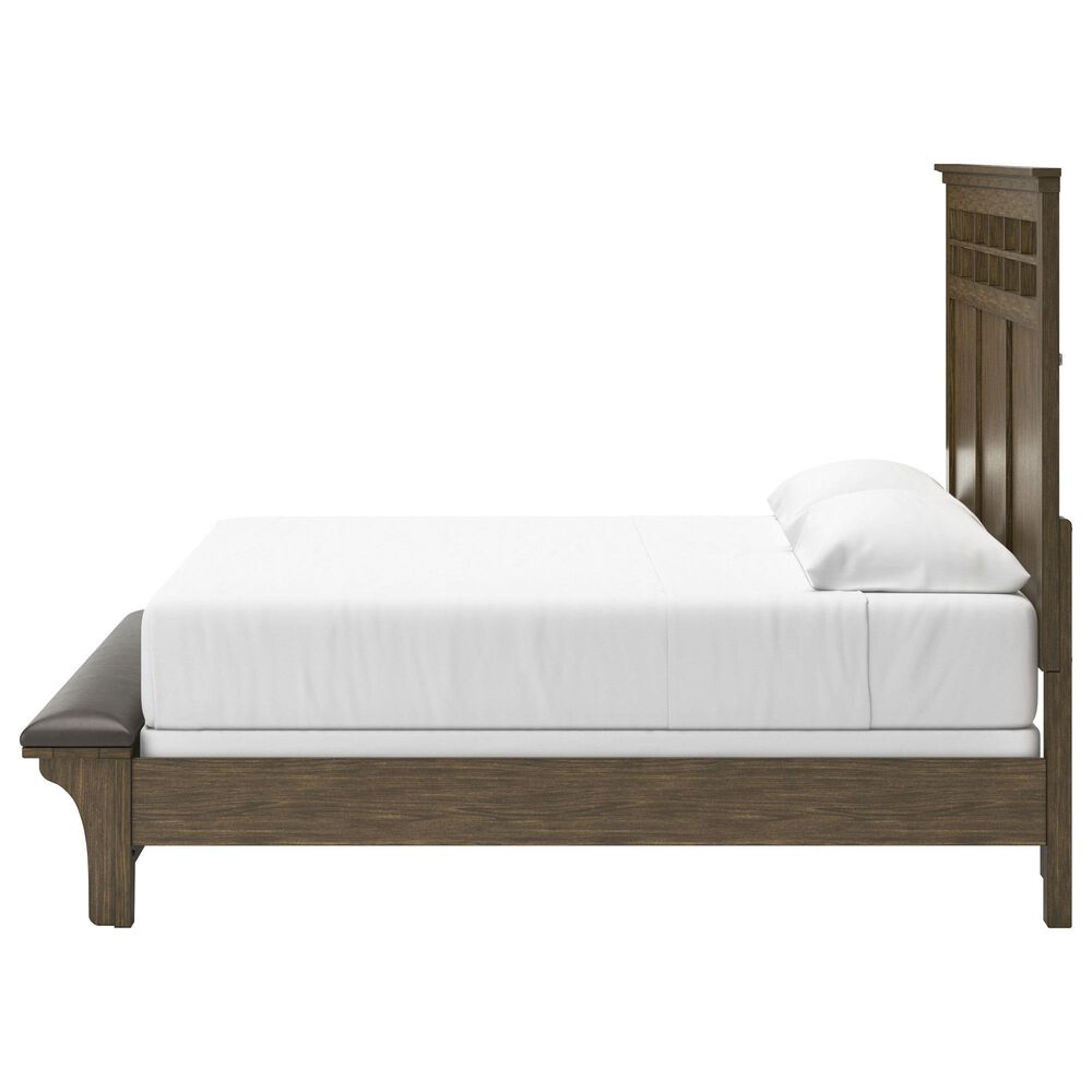 Ashley Queen Bed and Two Nightstands in Medium Brown, , large