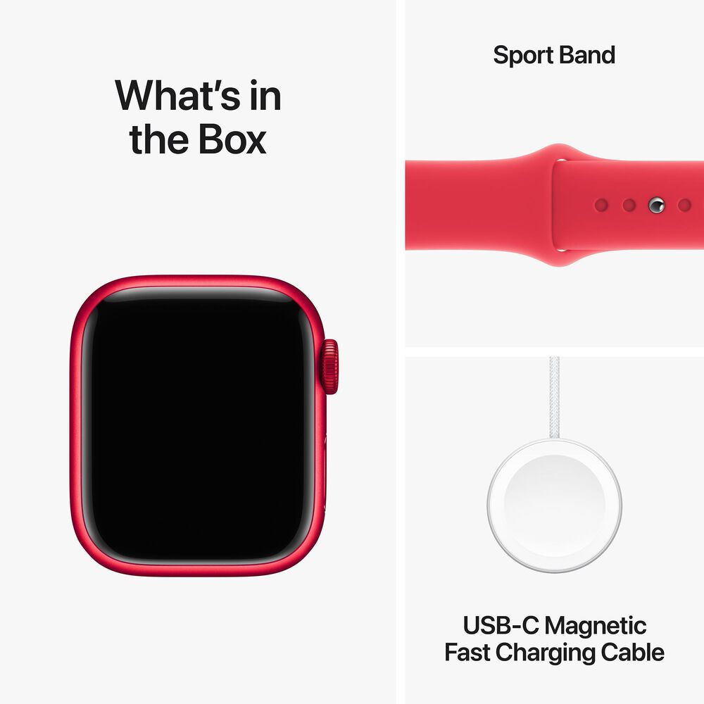 Apple Watch Series 9 GPS 41mm Red Aluminum Case with Red Sport 