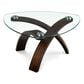 Nicolette Home Allure Pie Shaped Coffee Table in Dark Mahogany, , large