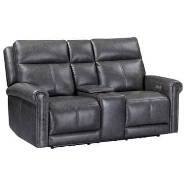 Flexsteel Alexander Power Reclining Loveseat with Console in Weathered Stone, , large