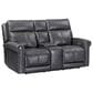 Flexsteel Alexander Power Reclining Loveseat with Console in Weathered Stone, , large