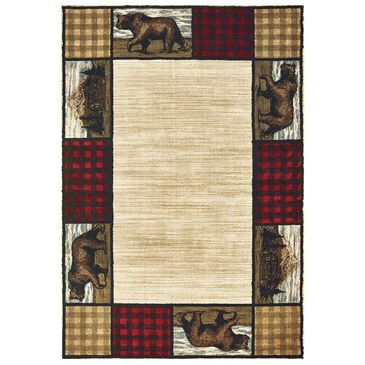 Oriental Weavers Woodlands 9603C 1"10" x 3" Ivory Area Rug, , large