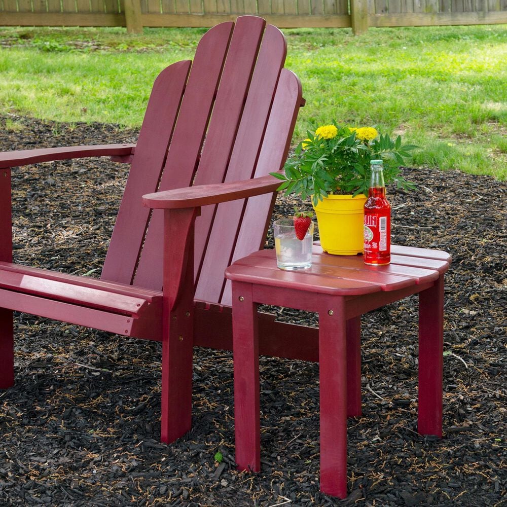Linon Home Decor Adirondack End Table in Red, , large