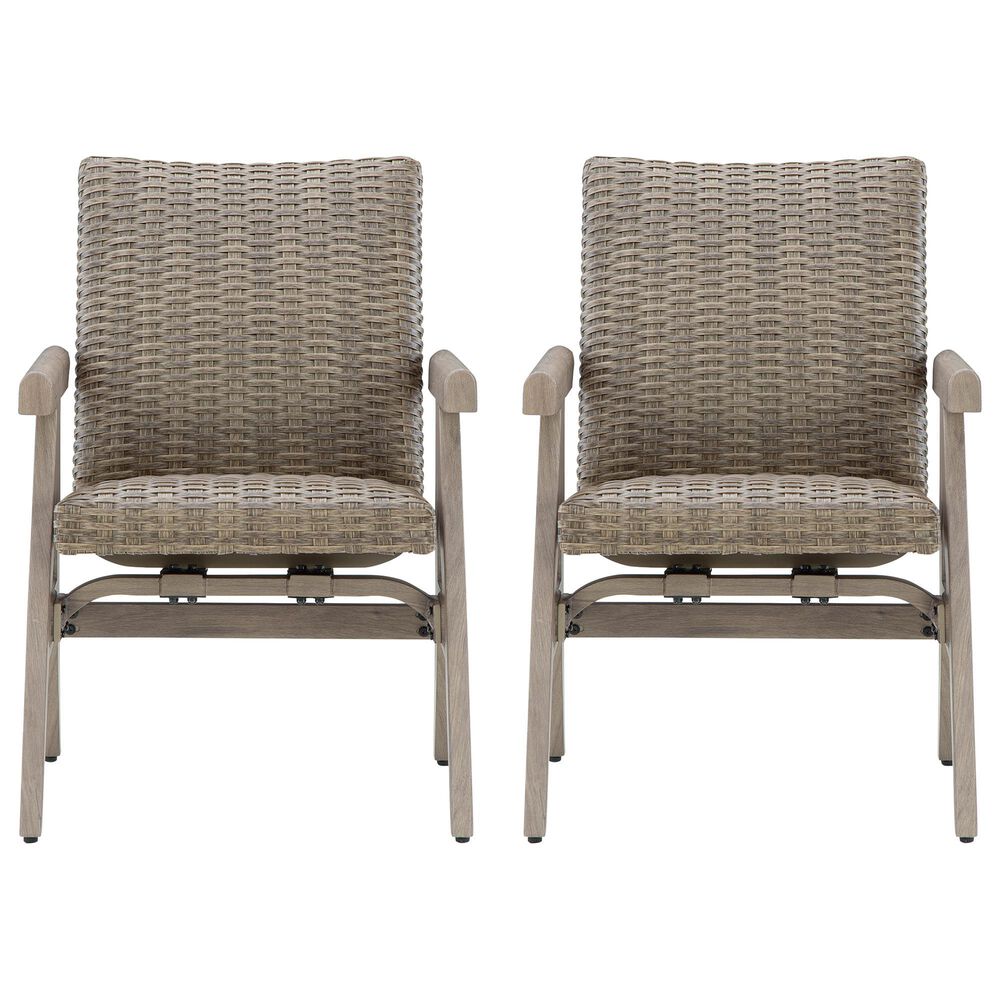 Ashley Cliff Trails Rocking Arm Chair in Beige &#40;Set of 2&#41;, , large