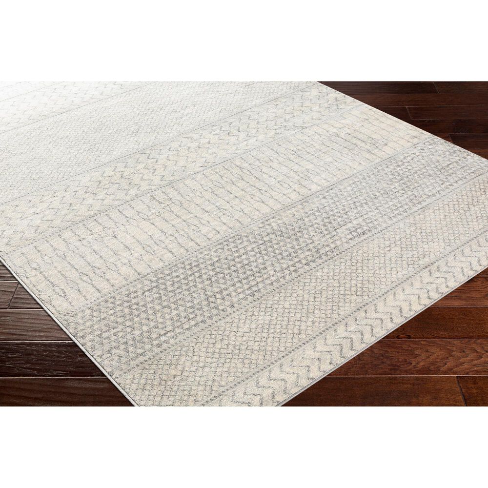 Surya Monaco MOC-2306 7&#39;9&quot; x 10&#39;3&quot; Silver Gray and Cream Area Rug, , large