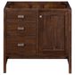 James Martin Vanities Addison 36" Single Vanity Cabinet in Mid Century Acacia with 3 cm White Zeus Quartz Top and Rectangular Sink, , large