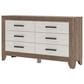 Ashley Sharnari 6-Drawer Dresser Only in Antique White and Gray Brown, , large