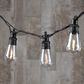 The Gerson Company 14.75" Electric Patio String Lights with Warm White LED Bulbs in Black, , large