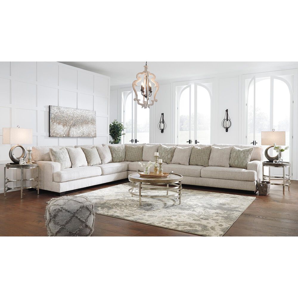 Signature Design by Ashley Rawcliffe 4-Piece Reversible L-Shaped Sectional Set in Parchment, , large