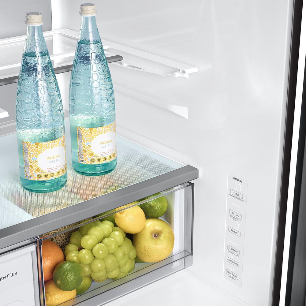 Samsung 28.9 Cu. Ft. Bespoke 4-Door French Door Refrigerator with Inner Beverage Center &amp; FlexZone Drawer in Stainless Steel, , large