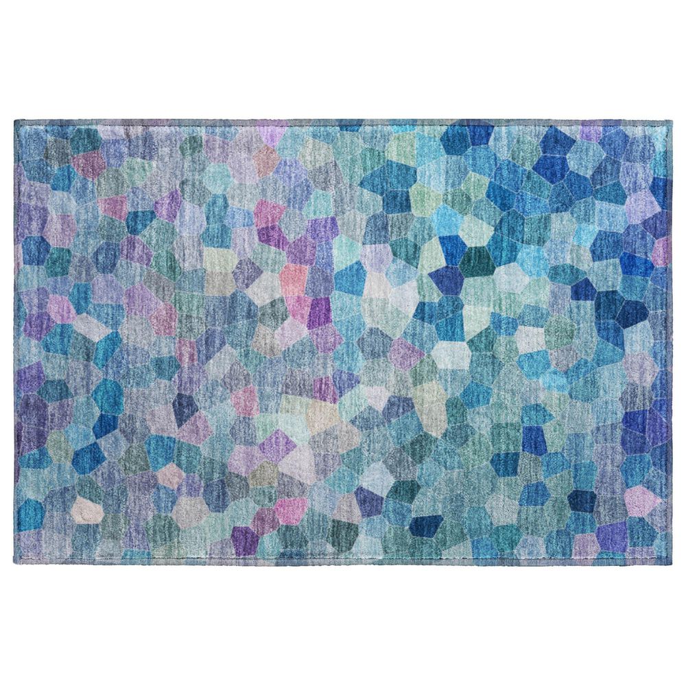 Dalyn Rug Company Kaleidoscope Turquoise 2"6" x 3"10" Indoor/Outdoor Area Rug, , large