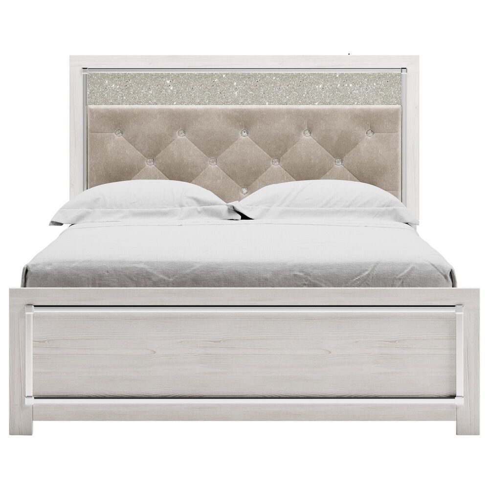 Ashley Altyra 4-Piece Queen Upholstered Bed Set in White, , large