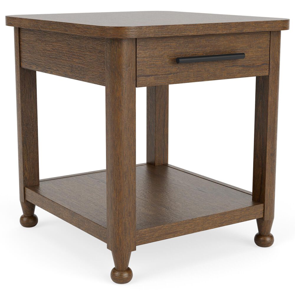 Riverside Furniture Calhoun End Table in Whiskey Oak, , large
