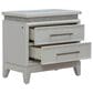 Belle Furnishings Reflections 2-Drawer Nightstand in Pearl White and Rhinestone, , large