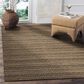 L&R Resources Natural Fiber Striped Jet Black 5" x 7"9" Area Rug, , large