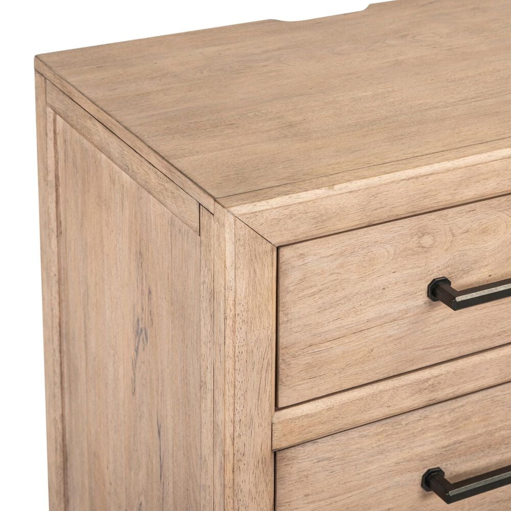 Belle Furnishings Proximity Place 3-Drawer Nightstand with Charging Station in Barley Buff, , large