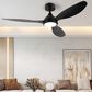 HOMLUX 52" Indoor Ceiling Fan with LED Light in Black, , large