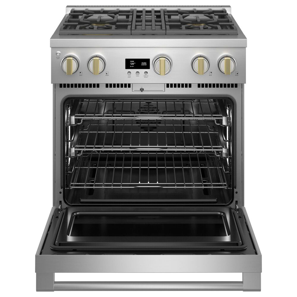 Monogram 3-Piece Kitchen Package with 30&quot; All Gas Professional Range and Integrated Dishwasher in Stainless Steel, , large