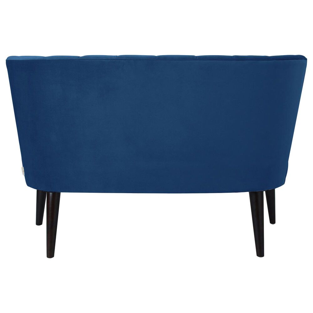 Jennifer Taylor Home Becca Settee in Navy Blue Velvet Nebraska Furniture Mart