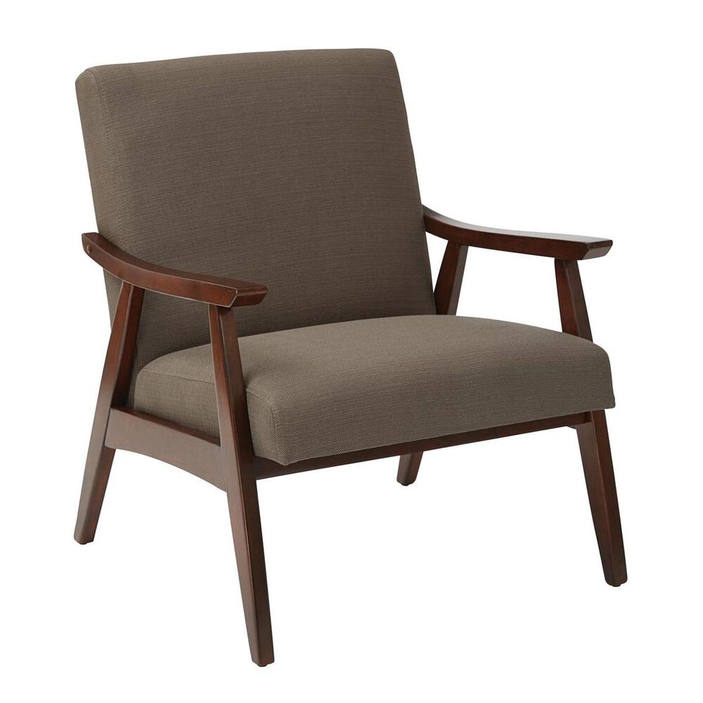 OSP Home Davis Chair in Klein Otter Fabric with Espresso Frame, , large