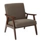 OSP Home Davis Chair in Klein Otter Fabric with Espresso Frame, , large