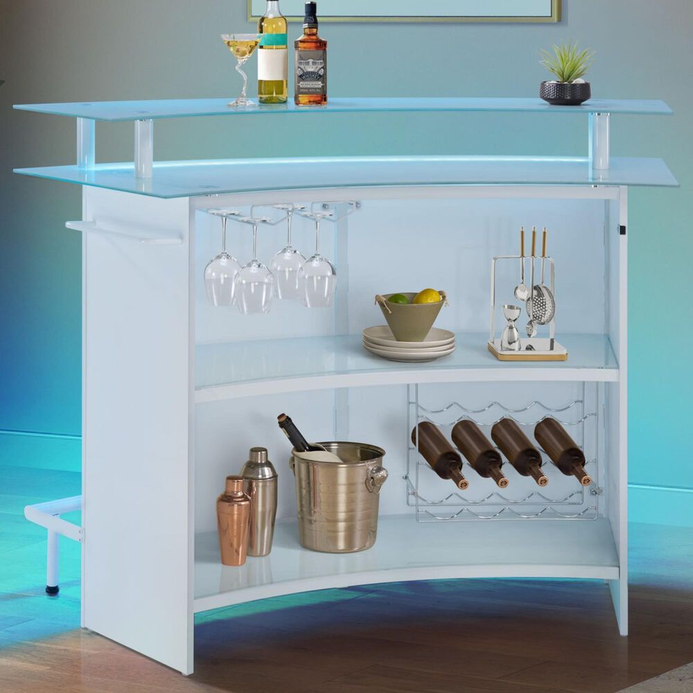 Mayberry Hill Valentina Bar Table in White, , large
