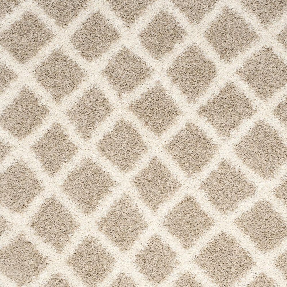 Safavieh Dallas Shag SGD258D-5 5&#39;1&quot; x 7&#39;6&quot; Beige/Ivory Area Rug, , large