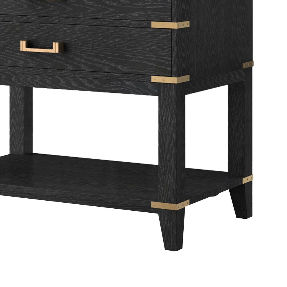 Lexora Home Norwalk 36&quot; Single Bathroom Vanity in Black Oak with White Carrara Marble Top  and Rectangle Sink, , large