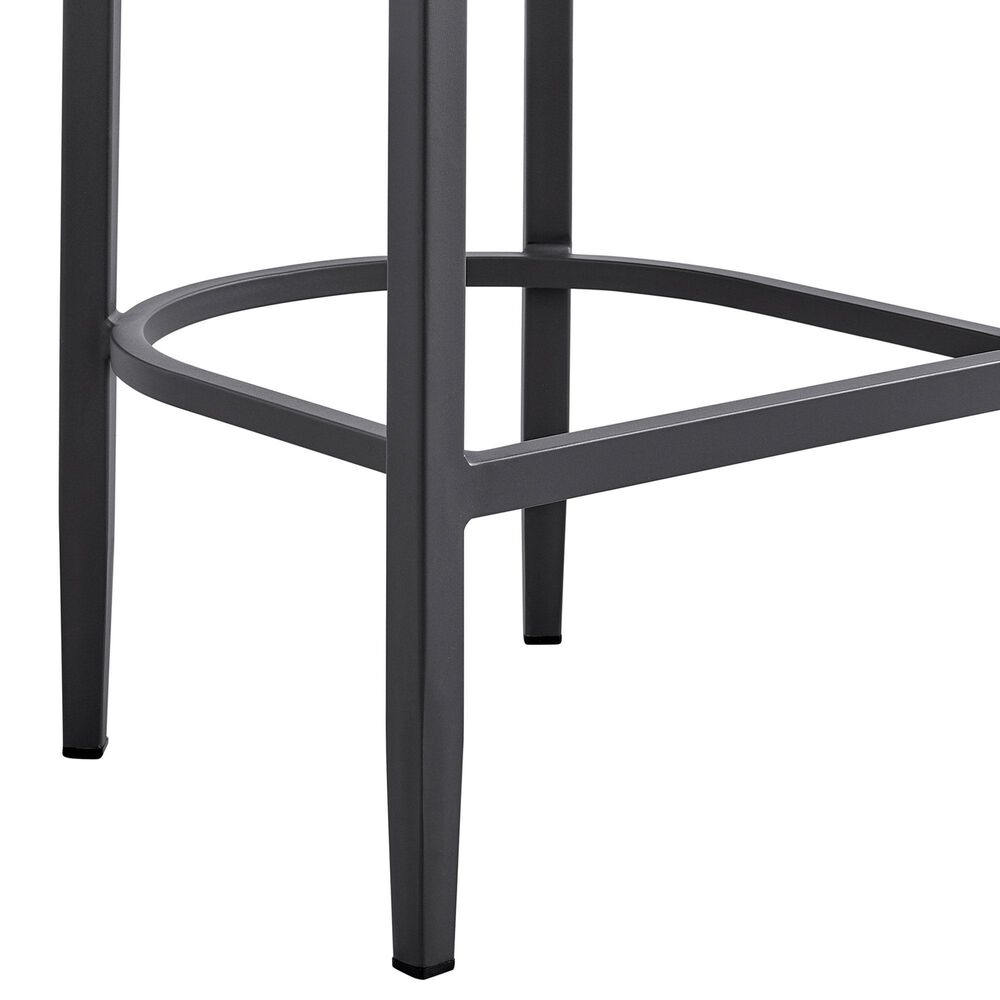 Armen Living Argiope Patio Bar Stool in Dark Gray, , large