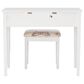 Linon Home Decor Virginia Vanity with Stool in White, , large