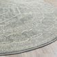 Safavieh Adirondack ADR108T-6R 6" x 6"  Slate/Ivory Round Rug, , large