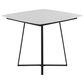 LumiSource Cosmo Square Dinette Table in White and Black - Table Only, , large