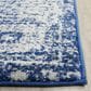 Safavieh Evoke EVK270A 2"2" x 21" Navy and Ivory Runner, , large
