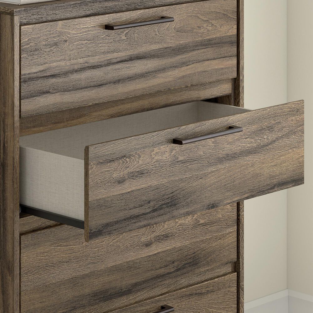 Ashley Elbrim 5-Drawer Chest in Weathered Brown, , large